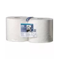   Törlőpapír ipari tekercses 2 rétegű átmérő: 26,2 cm 2 tekercs/csomag Premium W1/W2 Tork_130041 fehér