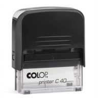  Bélyegző C40 Printer Colop átlátszó fekete ház/fekete párna