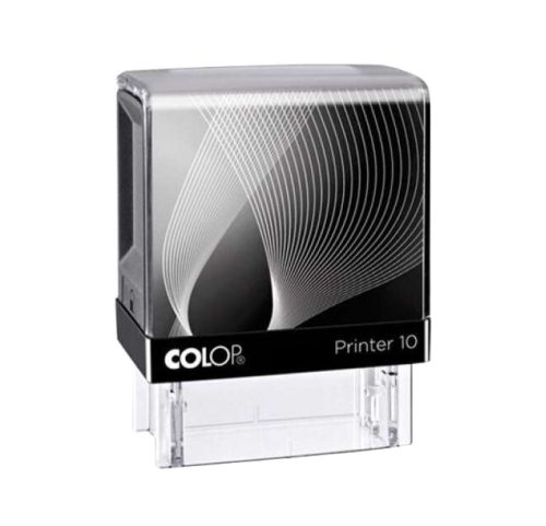 Bélyegző IQ10 Printer Line Colop átlátszó fekete ház/fekete párna