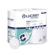   Toalettpapír 2 rétegű 400 lap/tekercs 4 tekercs/csomag Aquastream Lucart_811B70J hófehér