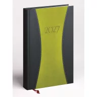   Határidőnapló Prémium A A/5, napi krémszínű lapokkal zöld Realsystem 2024.