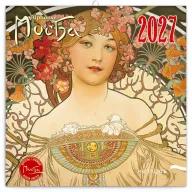  Falinaptár képes lemeznaptár 300x300mm, Alphonse Mucha Realsystem 2024.