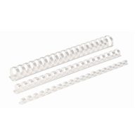Spirál műanyag, 8 mm, 21-40 lap, FELLOWES, 100 db, fehér