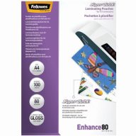   Lamináló fólia, A4, 80 mikron, SuperQuick, fényes, FELLOWES