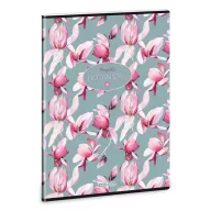   Füzet iskolai A4, 40lap, kockás Ars Una ROSY MAGNOLIA (5252) 23  10db/csomag