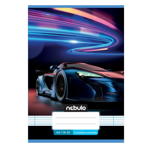 Füzet, A5, 2. osztályos vonalas, 16-32, Vagány minták, 16 db/csomag Nebulo