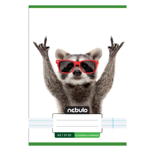 Füzet, A5, 4. osztályos vonalas, 21-32, Vagány minták, II., 16 db/csomag  Nebulo