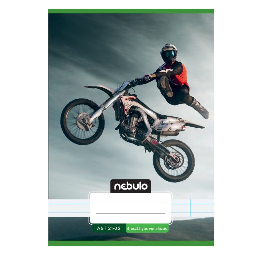 Füzet, A5, 4. osztályos vonalas, 21-32, Vagány minták, II., 16 db/csomag  Nebulo
