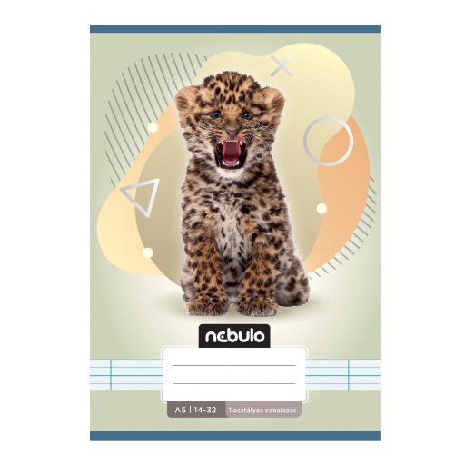 Füzet, A5, 1. osztályos vonalas, 14-32, Állatos minták, 16 db/csomag Nebulo