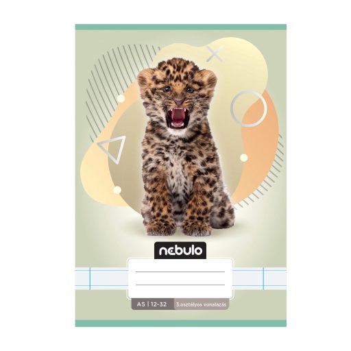 Füzet, A5, 3. osztályos vonalas, 12-32, Állatos minták, 16 db/csomag Nebulo