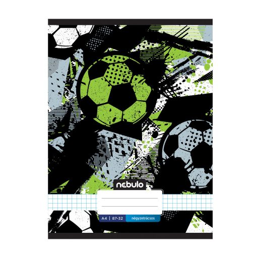 Füzet, A4, kockás, 87-32, Xtreme minták, 12 db/csomag Nebulo