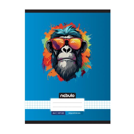 Füzet, A4, kockás, 87-32, Xtreme minták, 12 db/csomag Nebulo