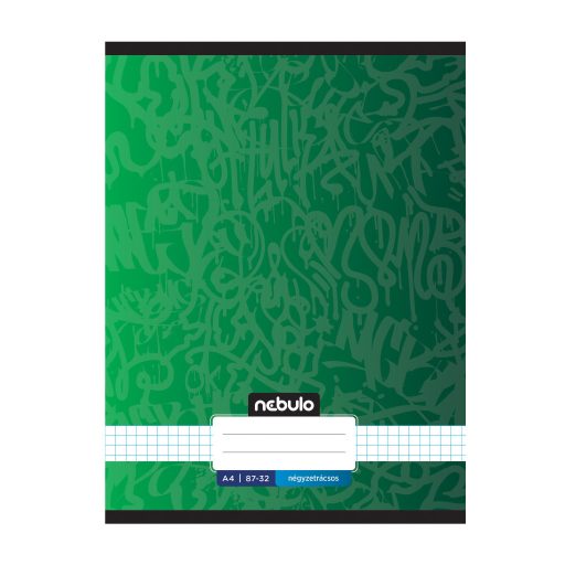 Füzet, A4, kockás, 87-32, Xtreme minták, 12 db/csomag Nebulo