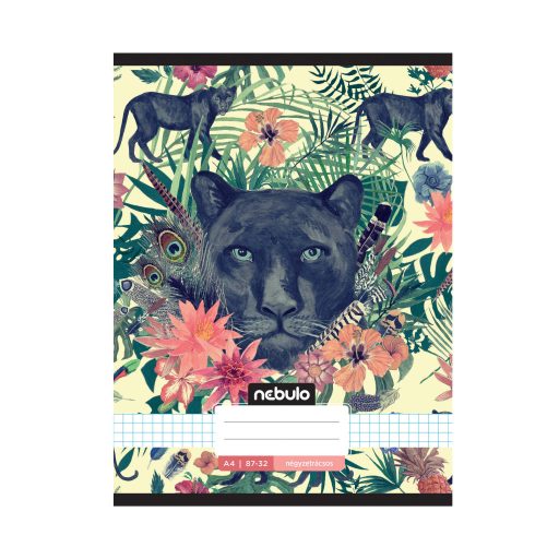 Füzet, A4, kockás, 87-32, L-Design minták, 12 db/csomag Nebulo