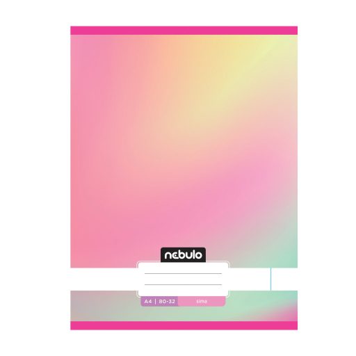 Füzet, A4, sima, 80-32, Monochrome és Gradient minták, 12 db/csomag Nebulo