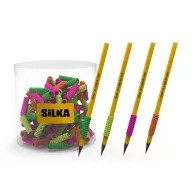   Ceruza markolat, spirál, szilikon, neon, 72 db/display, Silka