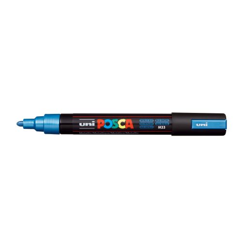 Dekormarker 1,8-2,5mm, Uni Posca PC-5M metál kék