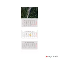   Speditőr naptár 3 tömb, 3 hónap SP-3 330 × 880 mm, fehér lapokkal Erdő Dayliner 2026.