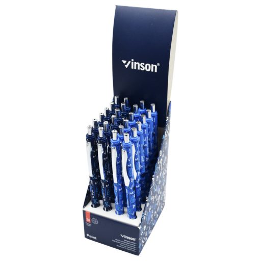 Golyóstoll nyomógombos 0,7mm Vinson Point K36 vegyes test displ 24 db/display DISPLAY!!!!