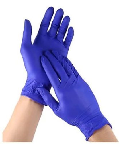 Gumikesztyű nitril púdermentes M 100 db/doboz Guarder kék