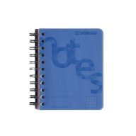 Spirálfüzet A/4 140 lap PP borító kék Donau kockás