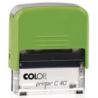 Bélyegző C40 Colop zöld átlátszó ház/fekete párna