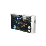   Háztartási papírtörlő kéztörlő 3 rétegű 65 lap/tekercs 4 tekercs/csomag Grite Orchidea Gold fehér