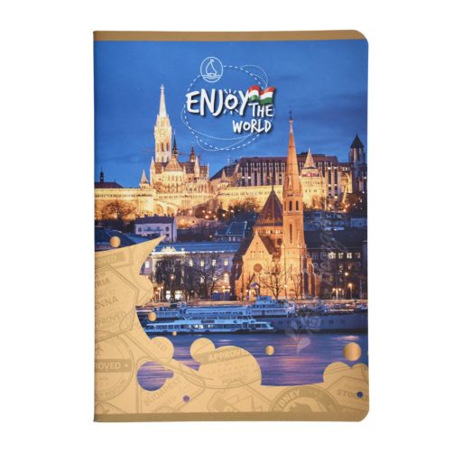 Füzet iskolai A5, 48ap, vonalas 21-48 4-8 osztályos Design 3D Enjoy