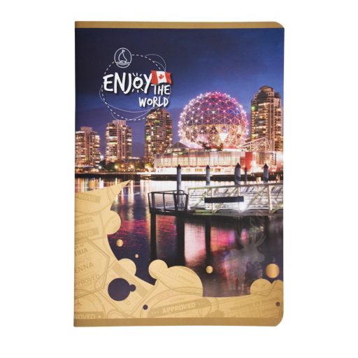 Füzet iskolai A5, 48ap, vonalas 21-48 4-8 osztályos Design 3D Enjoy