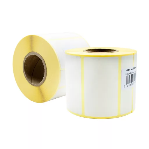 Etikett thermo 40x70mm, tekercses 1000 db/tekercs