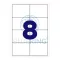 Etikett címke, 99,1x67,7mm, 100 lap, 8 címke/lap Bluering
