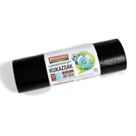   Szemeteszsák újrahasznosított erősített 200 liter 100 x 120 cm 30 mikron 10 tekercs/csomag Mazzini_fekete