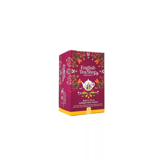 Fekete tea 20x2 g English Tea Shop 20, bio gyömbér, barack