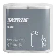   Háztartási papírtörlő kéztörlő 2 rétegű átmérő: 13,4 cm 110 lap/24 m/tekercs 2  tekercs/csomag _Katrin 89673 fehér