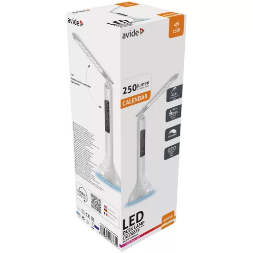 Asztali lámpa LED, AVIDE RGB Naptár, 4W, 4000K, fehér