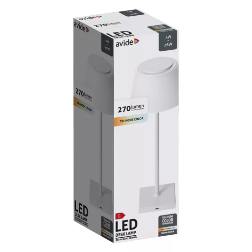 Asztali lámpa LED, AVIDE USB, 4W, 4000K, fehér
