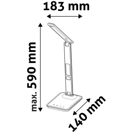 Asztali lámpa LED, AVIDE Irodai bőrhatású naptár Nathan, 6W, 5000K, fekete