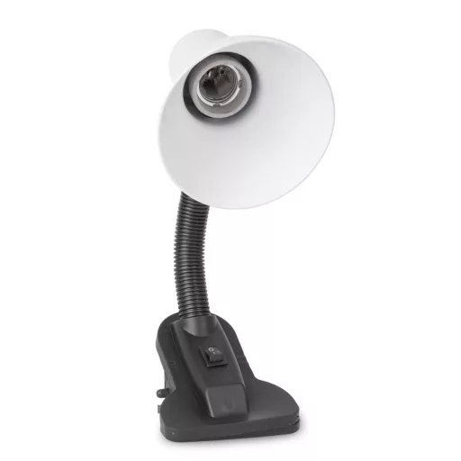 Asztali lámpa, AVIDE Basic csiptethető, max 60W, fehér