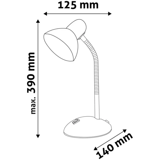 Asztali lámpa, AVIDE Basic Simple, 40W, piros