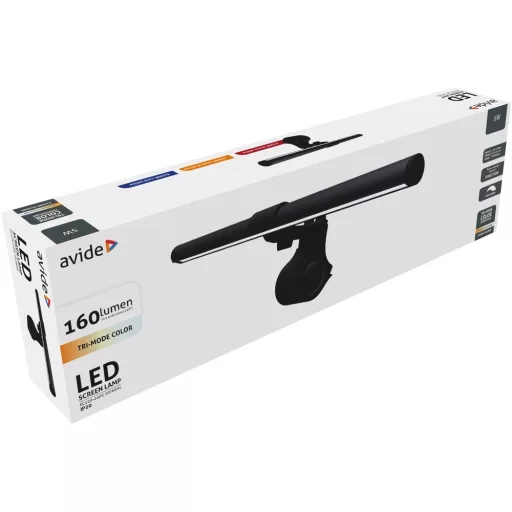 Monitor lámpa LED, AVIDE USB, 5W, fekete
