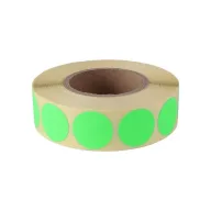   Etikett címke, 20mm, körcímke tekercses 1000 db/tekercs fluo zöld
