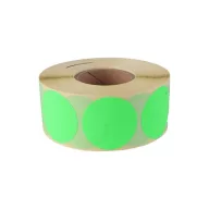   Etikett címke, 38mm, körcímke tekercses, akció felírattal 1000 db/tekercs zöld