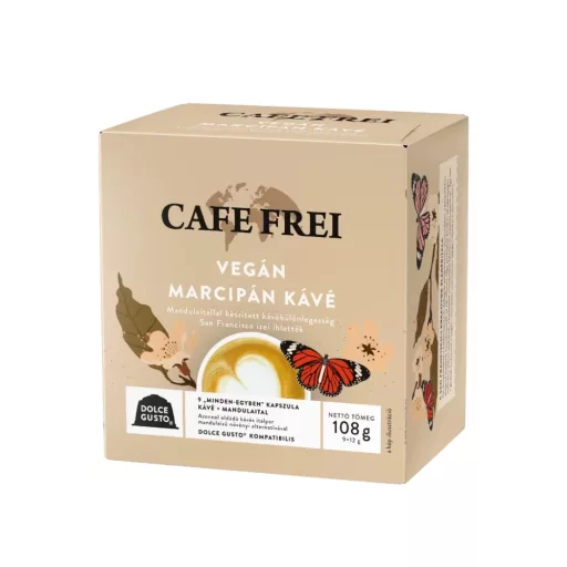 Kávékapszula, Dolce Gusto kompatibilis, Cafe Frei Vegán marcipán kávé 9db kapszula