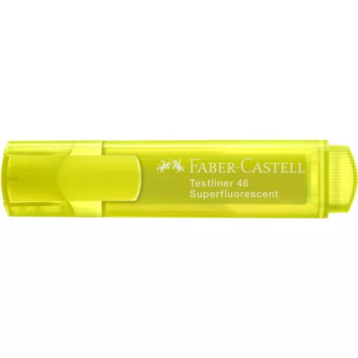 Szövegkiemelő 1-5mm vágott hegyű Faber-Castell 46 fluoreszkáló sárga 