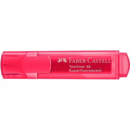 Szövegkiemelő 1-5mm vágott hegyű Faber-Castell 46 fluoreszkáló piros 