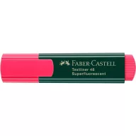   Szövegkiemelő 1-5mm vágott hegyű Faber-Castell 48 fluoreszkáló piros 