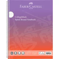   Spirálfüzet A4 80lap kockás színátmenetes borítással Faber-Castell piros-lila