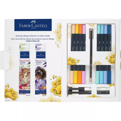 Rostirón, filctoll készlet alkoholos kétvégű GOLDFABER SKETCH Romantikus Manga 1 Faber-Castell 8klf. szín