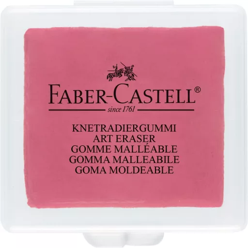 Gyurmaradír műanyag dobozban vegyes színben Faber-Castell sárga,piros,kék