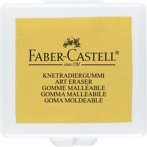Gyurmaradír műanyag dobozban vegyes színben Faber-Castell sárga,piros,kék